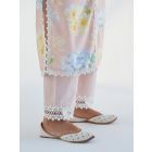 Peach Lace Cotton Pants