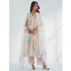 Off White Lace Kota Doria Dupatta