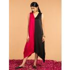 Pink Black Modal Satin Dress