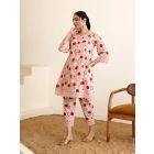 Pink Printed Cotton Pants