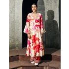 Ivory Printed Chanderi Embroidered Kurta