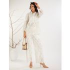 Ivory Schiffli Embroidered Poplin Shirt