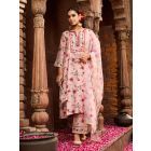 Old Rose Printed Organza Dupatta