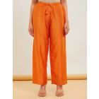 Orange Chanderi Pants