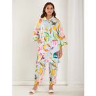 Blue Printed Cotton Slub Co-ord Set - Set of 2