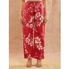 Red White Printed Cotton Cambric Pants