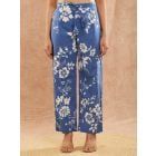 Blue White Printed Cotton Cambric Pants