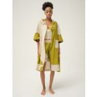 Cream Green Handwoven Cotton Dobby Jacket