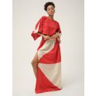 Red Handwoven Cotton Dobby Co-ord Set- Set of 2