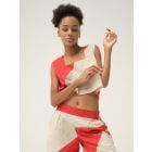 Cream Red Handwoven Cotton Dobby Shorts