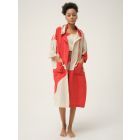 Red Cream Handwoven Cotton Dobby Jacket