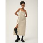Cream Handwoven Cotton Dobby Dress