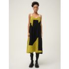 Green Black Handwoven Cotton Dobby Dress