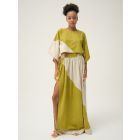 Green Handwoven Cotton Dobby Top