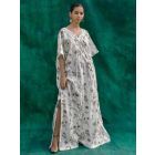 White Printed Organic Cotton Kaftan