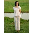 White Printed Cotton Top