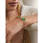 Gold Plated Multicolor Handcrafted Brass Bracelet