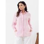 Pink Bandhani Tie and Dye Linen Shirt