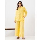 Yellow Bandhani Tie and Dye Linen Co-ord Set- Set of 2
