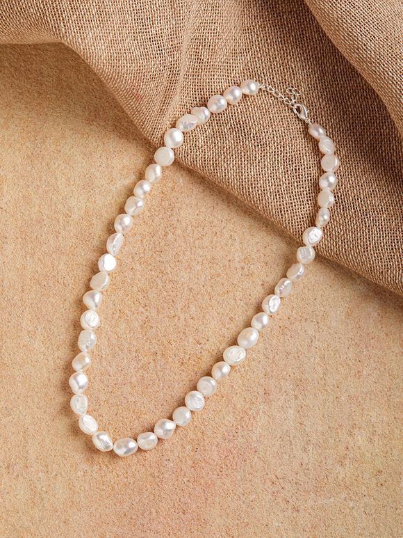 White Handcrafted Pearl Necklace