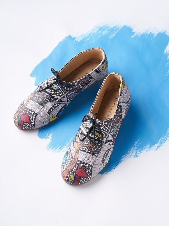 Multicolor Printed Canvas Shoes