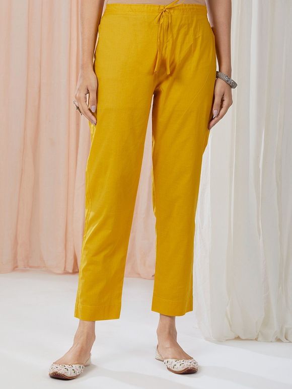 Yellow Cotton Pants