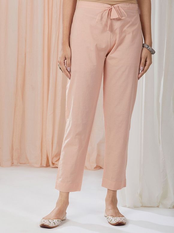 Pastel Pink Cotton Pants