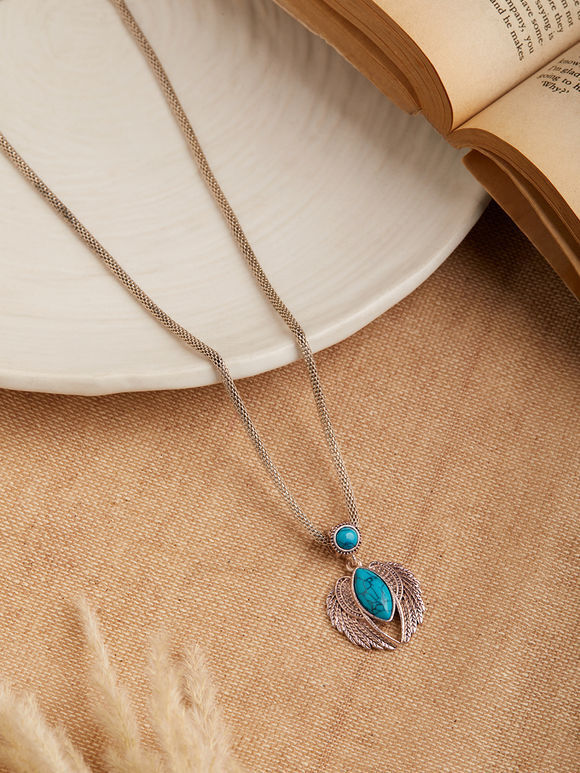 Turquoise Handcrafted Brass Necklace