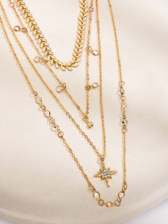 Gold Plated Handcrafted Brass Layered Necklace