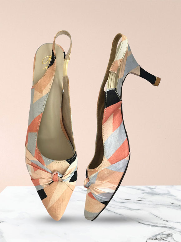 Multicolor Handcrafted Faux Leather Heels
