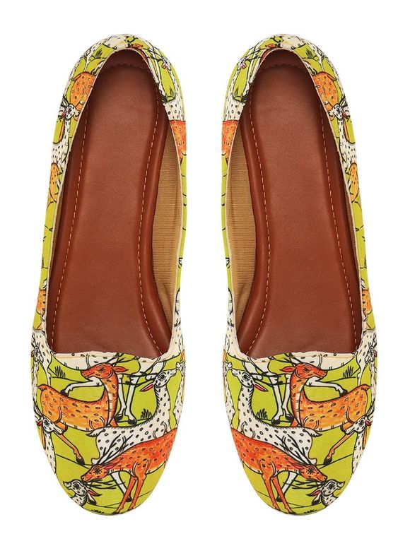 Multicolor Printed Silk Loafers