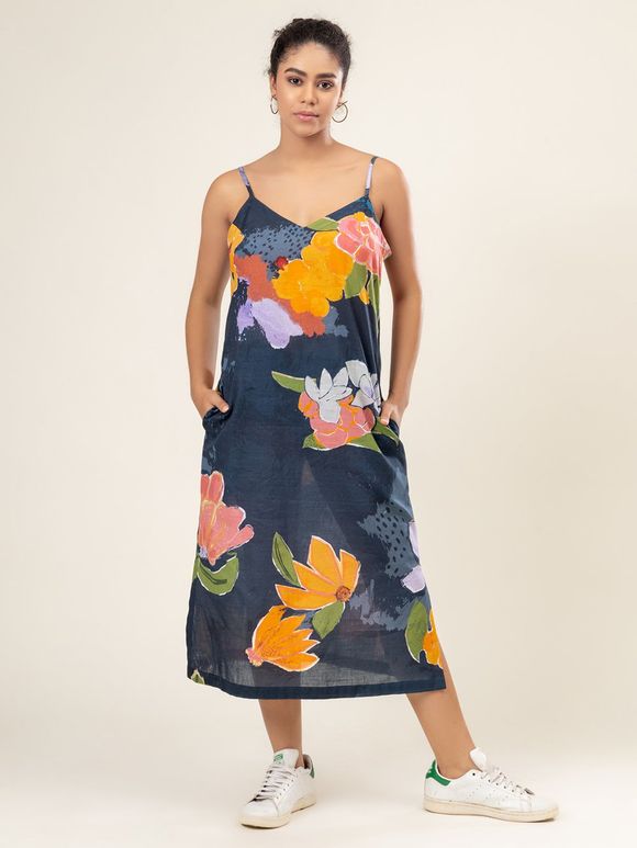 Multicolor Printed Cotton Dress
