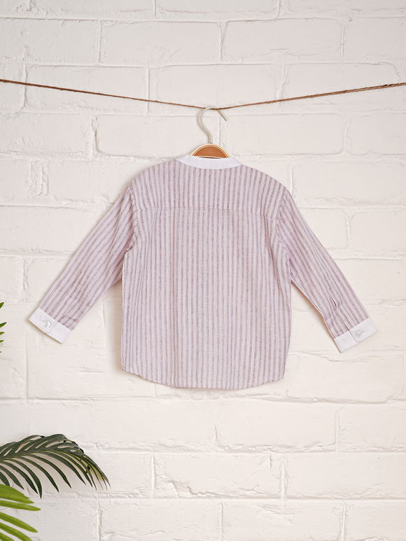 Pink Striped Cotton Shirt