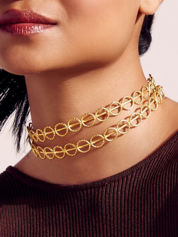 Gold Plated Handcrafted Brass Choker