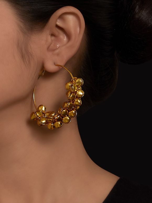 Gold Toned Brass Earrings