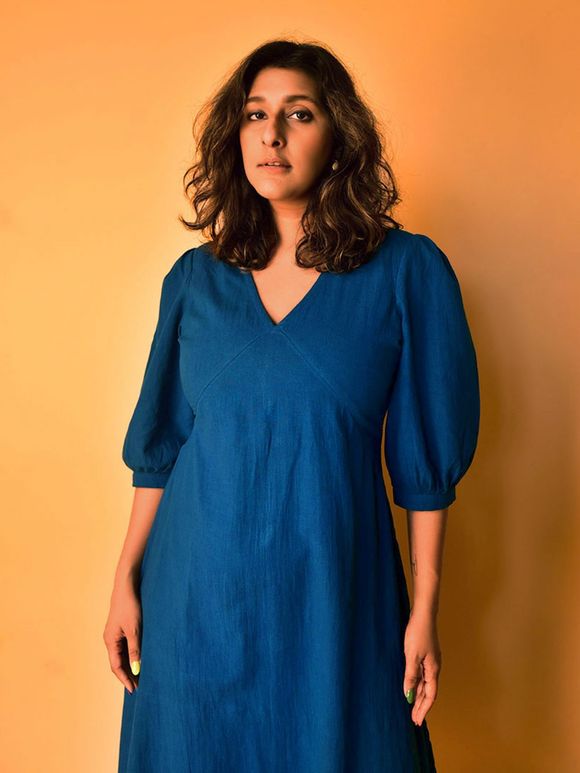 Blue Kala Cotton Dress