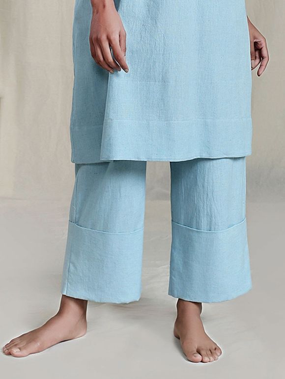 Blue Handwoven Cotton Pants