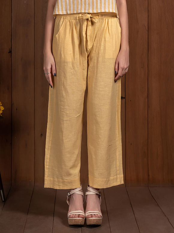 Yellow Cotton Pants