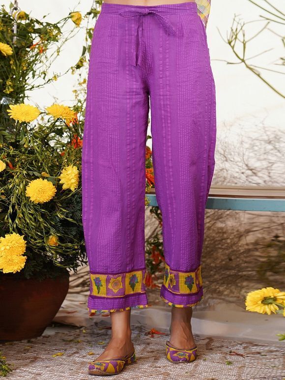 Purple Cotton Pants