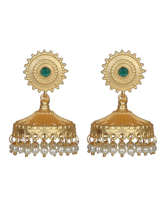 Gold Toned Handcrafted Brass Jhumkies