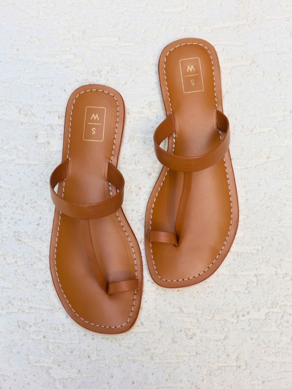 Tan Handcrafted Leather Slip Ons